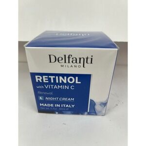 Delfanti Milano Retinol Renewal Night Cream Vitamin C 1.7 oz made Italy NEW